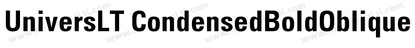 UniversLT CondensedBoldOblique 粗体字体转换